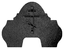DARAY-L-519-BK-SH-BK Black Orthodox Cross Shimmer Black